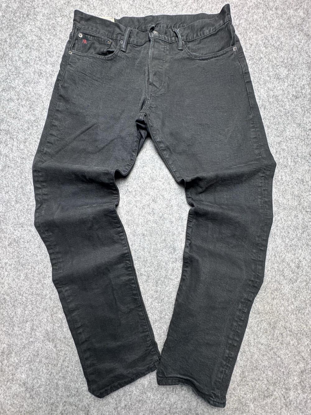 Polo Ralph Lauren Sullivan Slim Jeans Mens 33x30 Black Straight Denim Casual